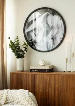 Rund Ram Svart 70 cm Ø