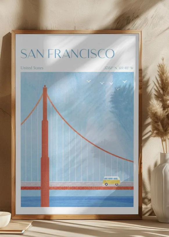 San Francisco Poster (21x29.7 cm (A4))