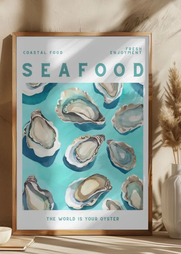 Seafood Poster (21x29.7 cm (A4))
