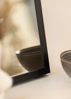 Spegel Balder Svart - Egna Mått