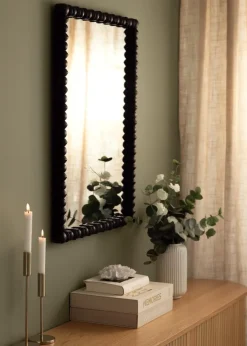 Spegel Beaded Svart 60x80 cm