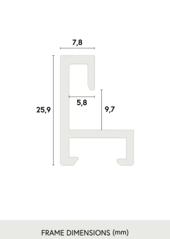 Spegel Nielsen Premium Alpha Blank Mörkgrå - Egna Mått