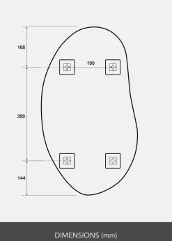 Spegel Oblong 40x70 cm