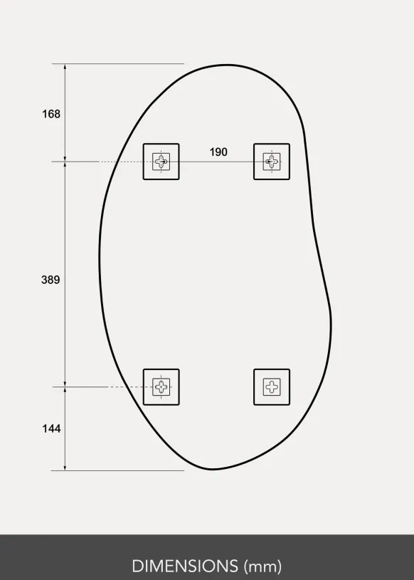 Spegel Oblong 40x70 cm