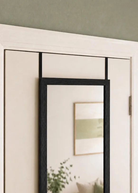 Spegel Overdoor Svart 34x100 cm
