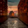 Stad i vatten Poster (30x40 cm)