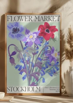 Stockholm Flower Market Poster (21x29.7 cm (A4))