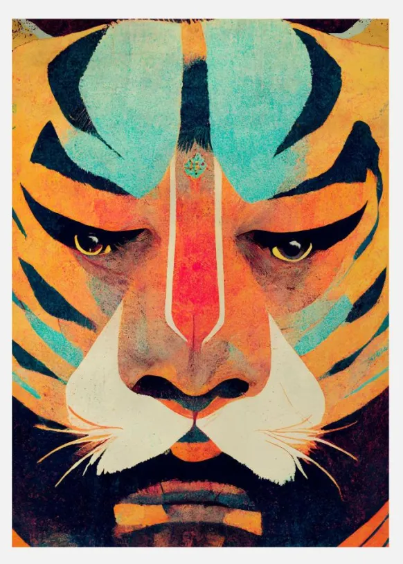Strong Tiger Canvastavla (30x40 cm)