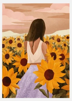 Sunflower Evenings Canvastavla (30x40 cm)