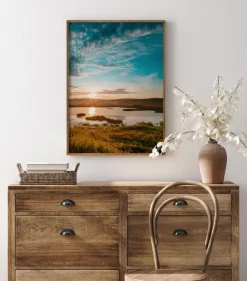 Sunset Over Water Poster (21x29.7 cm (A4))