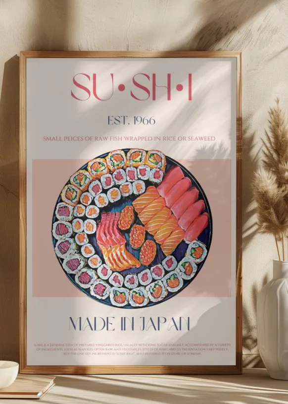 Sushi Poster (21x29.7 cm (A4))