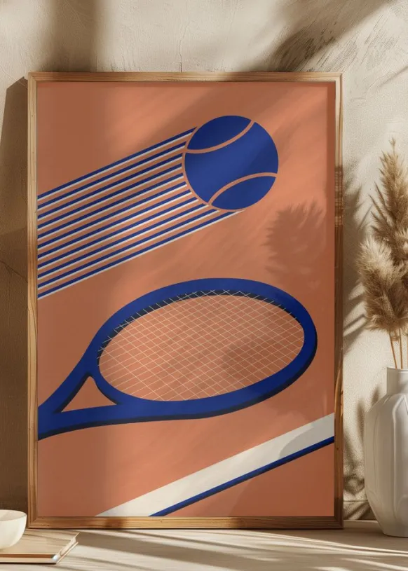 Tennis 80s Poster (21x29.7 cm (A4))