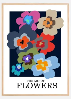 The Art Of Flowers Blue Poster (21x29.7 cm (A4))