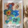 The Art Of Flowers Orange Stripe Poster (21x29.7 cm (A4))