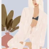 Too Lazy To Yoga Canvastavla (30x40 cm)