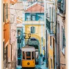 Trolley car in city Poster (21x29.7 cm (A4))