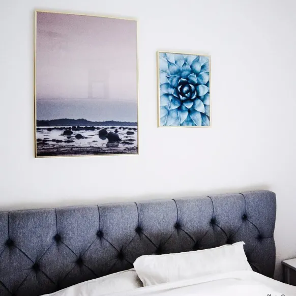 Turkos Blomma Poster (30x40 cm)