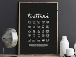 Tvättråd - Svart Poster (21x29.7 cm (A4))