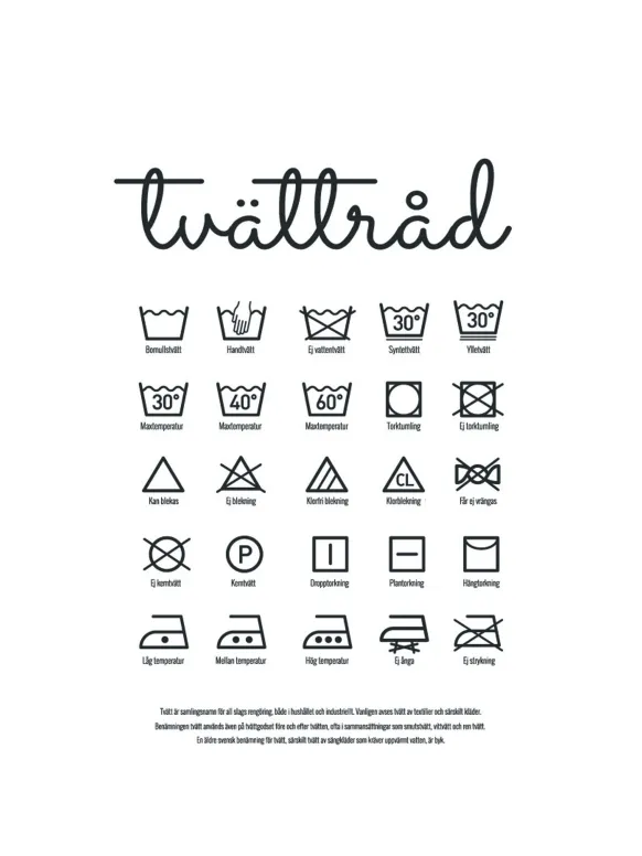 Tvättråd - Vit Poster (21x29.7 cm (A4))