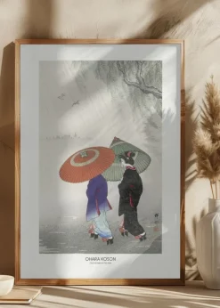 Two Women In The Rain Poster (21x29.7 cm (A4))