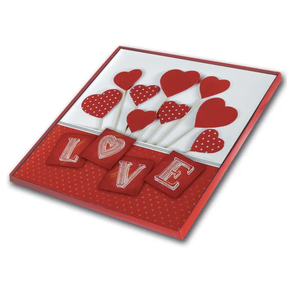 Valentine Album - 32x32 cm (40 Vita sidor / 20 blad)