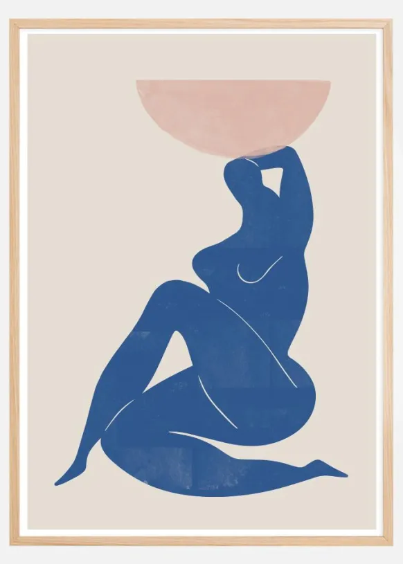 Vase and Woman Poster (21x29.7 cm (A4))