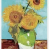 Vase With Three Sunflowers Canvastavla (30x40 cm)