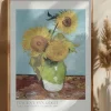Vase With Three Sunflowers Poster (21x29.7 cm (A4))