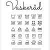 Vaskeråd - Hvit Canvastavla (30x40 cm)