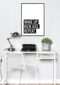 Wake Up Kick Ass Repeat II - Poster (21x29.7 cm (A4))