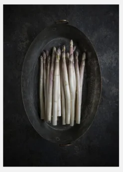 White Asparagus Canvastavla (30x40 cm)