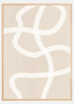 White Brush Stroke Poster No.1 Poster (21x29.7 cm (A4))