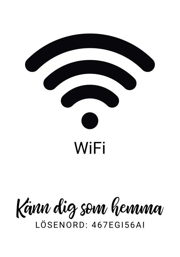 WIFI - Känn dig som hemma (21x29,7 cm (A4))