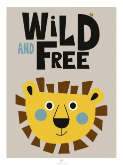 Wild and Free - Beige Poster (30x40 cm)