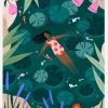 Wild Swimming Canvastavla (30x40 cm)