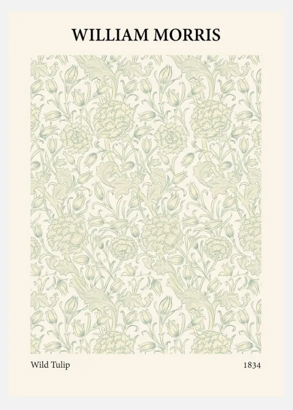 William Morris - Wild Tulip 4 Canvastavla (30x40 cm)