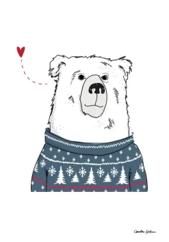 Winter Bear Poster (21x29.7 cm (A4))