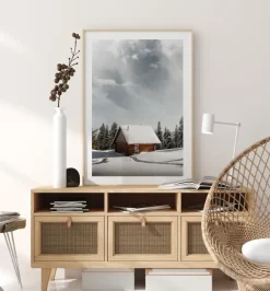 Winter Cabin Poster (21x29.7 cm (A4))