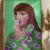 Woman Smoking a Flower Poster (21x29.7 cm (A4))