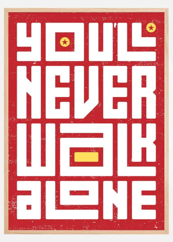 YNWA Text Poster (21x29.7 cm (A4))