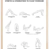 Yoga Sequence - Stretch & Strengthen To Float Forward - White Poster (21x29.7 cm (A4))